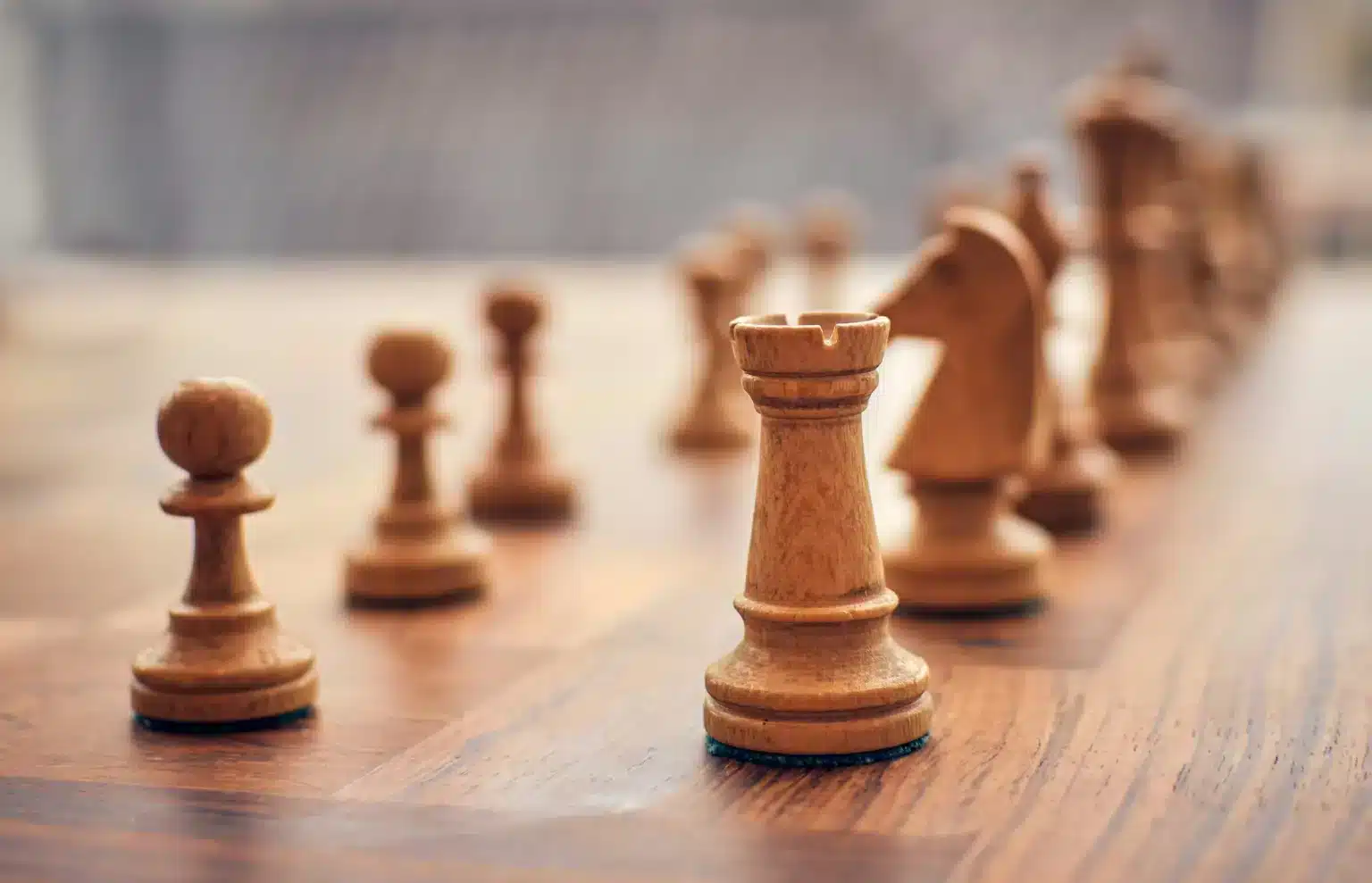 a chess game representing the strategy