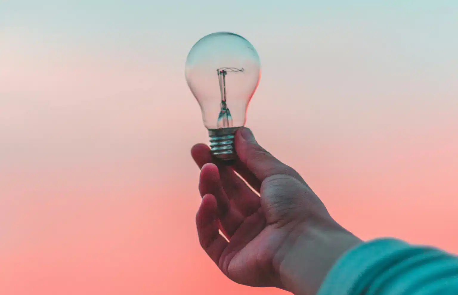 A bulb that represents an opportunity to reinvent your carbon footprint