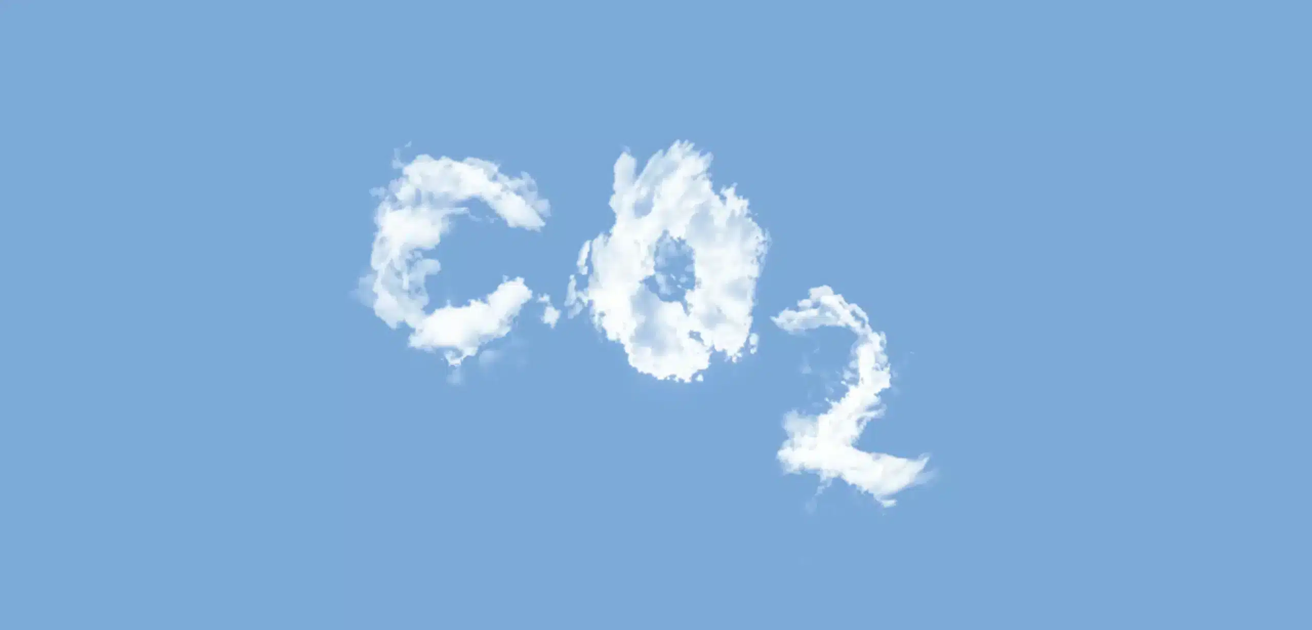 A cloud in the sky writing CO2, a gas included in the carbon account