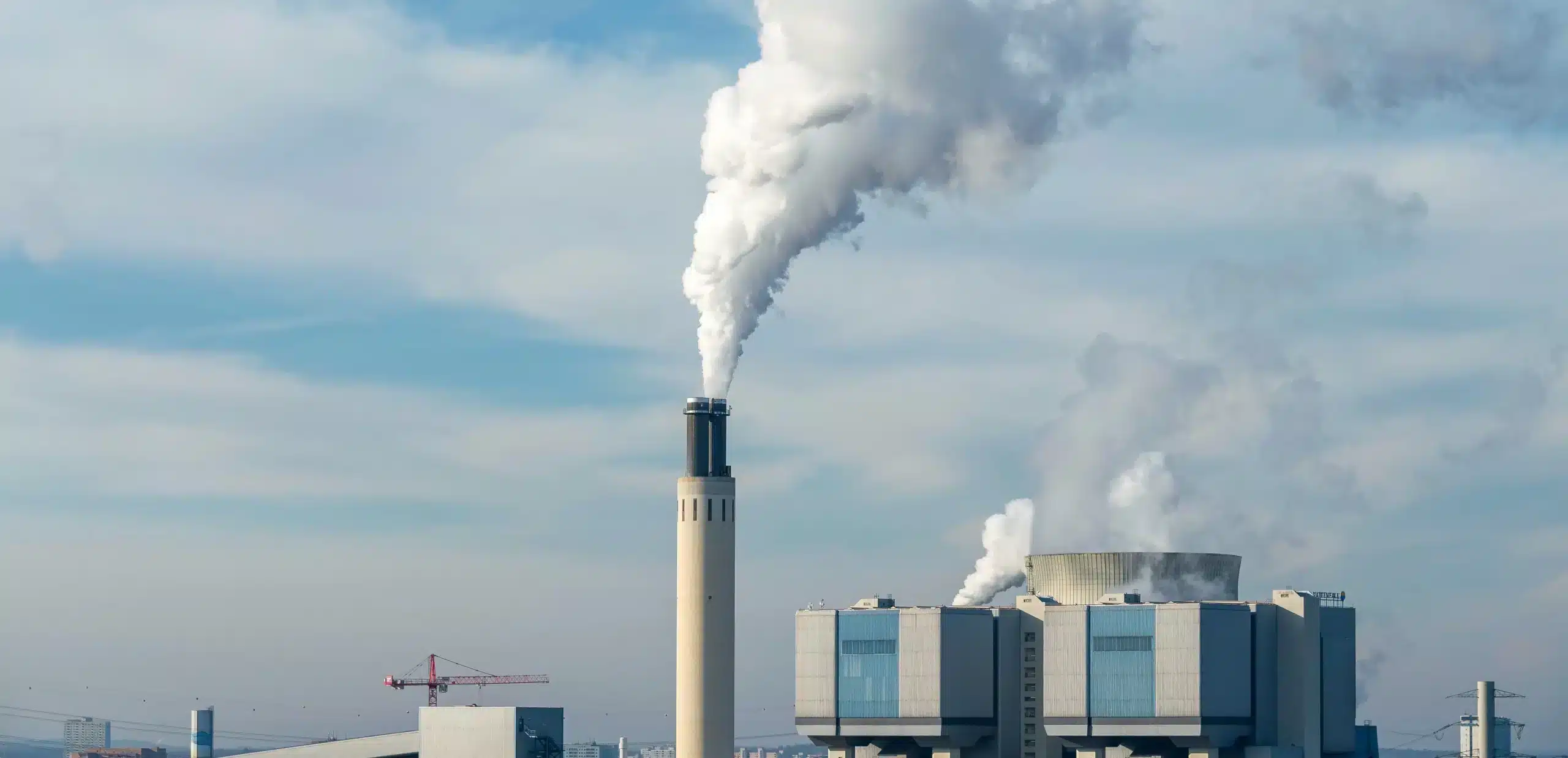 une usine qui produit des émission en amont et en aval