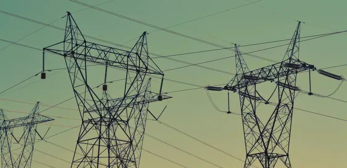 Electricity pylons, an example of GHG Protocol Scope 2 emissions