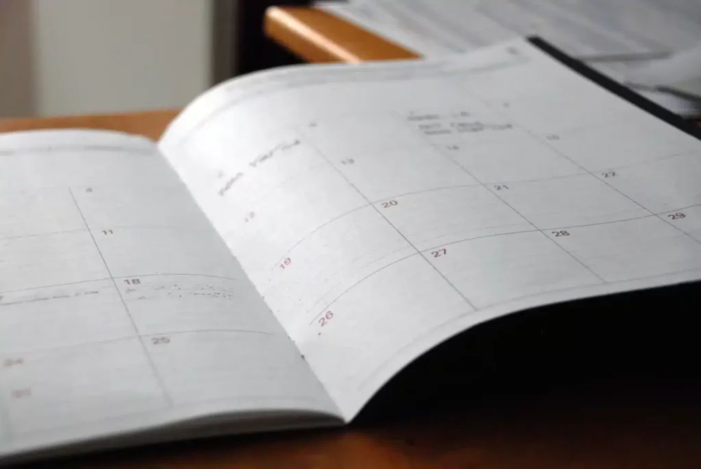 A calendar showing when the CSRD applies